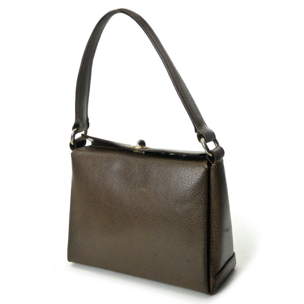 OLD Gucci　ピグスキン スクエアハンドバッグ（濃茶）