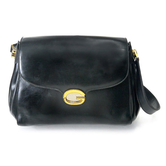 OLD Gucci　総革G金具ワンショルダー（黒）