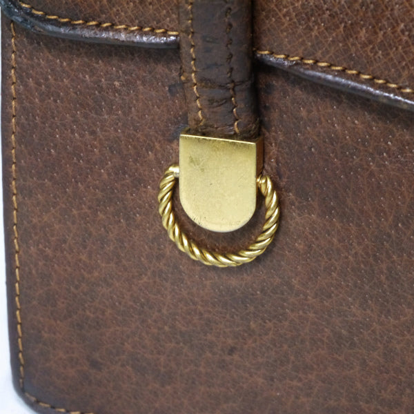 OLD Gucci　ピグスキンレザーミニハンドバッグ（茶）