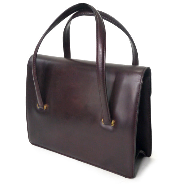 OLD Gucci　60年代物!!レザーミニハンドバッグ（濃茶）