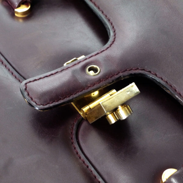 OLD Gucci　60年代物!!レザーミニハンドバッグ（濃茶）