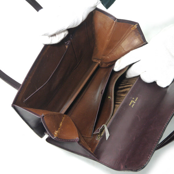 OLD Gucci　60年代物!!レザーミニハンドバッグ（濃茶）