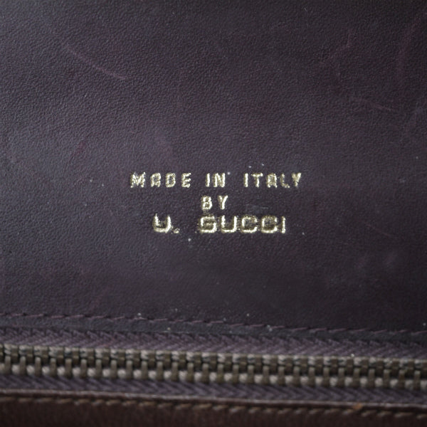 OLD Gucci　60年代物!!レザーミニハンドバッグ（濃茶）