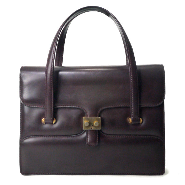 OLD Gucci　60年代物!!レザーミニハンドバッグ（濃茶）