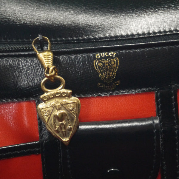 OLD Gucci　Gターンロック ジャガードバッグ