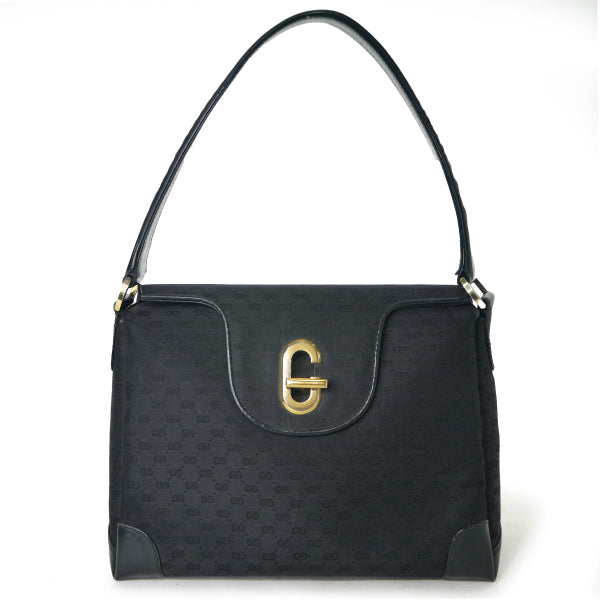 OLD Gucci　Gターンロック ジャガードバッグ
