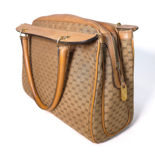 OLD Gucci マイクロＧGボストンキャメル