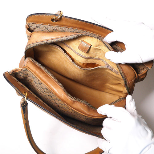 OLD Gucci マイクロＧGボストンキャメル