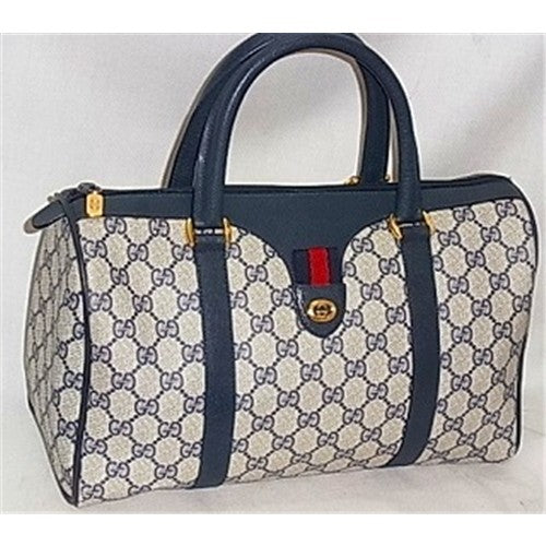 OLD Gucci 　シンプル定番ボストン（青）