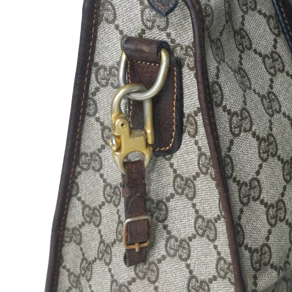 OLD Gucci スクエアミニボストン（茶・縦シェリー）