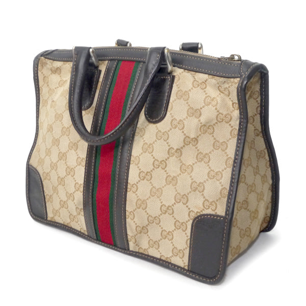 OLD Gucciスクエアミニボストン（ジャガード）