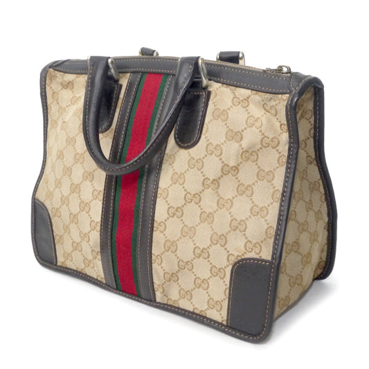 OLD Gucciスクエアミニボストン（ジャガード）