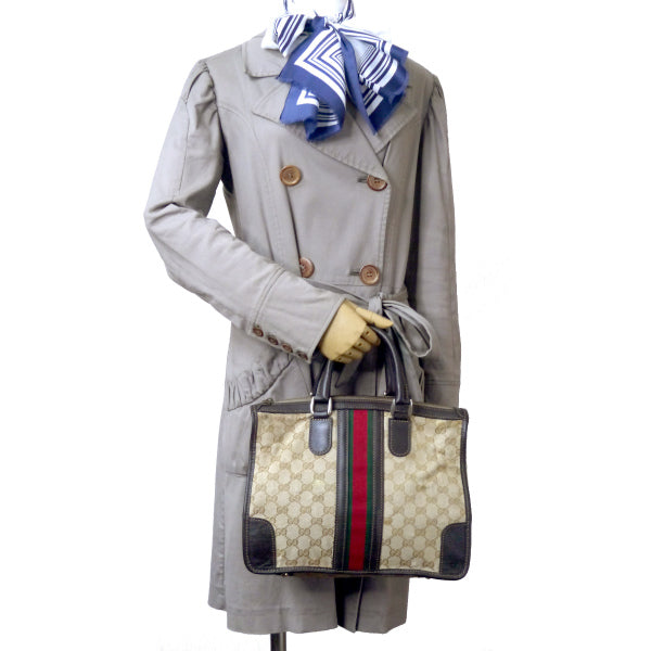 OLD Gucciスクエアミニボストン（ジャガード）