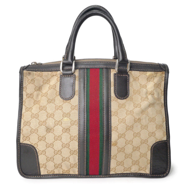 OLD Gucciスクエアミニボストン（ジャガード）