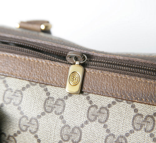 OLD Gucciサイド皮ミニシェリーボストン（茶）