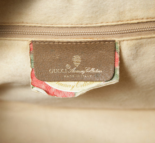 OLD Gucciサイド皮ミニシェリーボストン（茶）