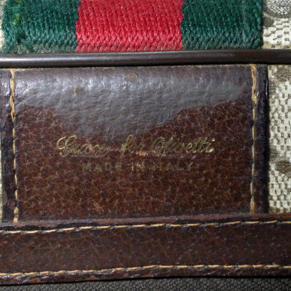 OLD Gucci 「Olivetti」 タイプライターケース（茶）＜訳アリ＞