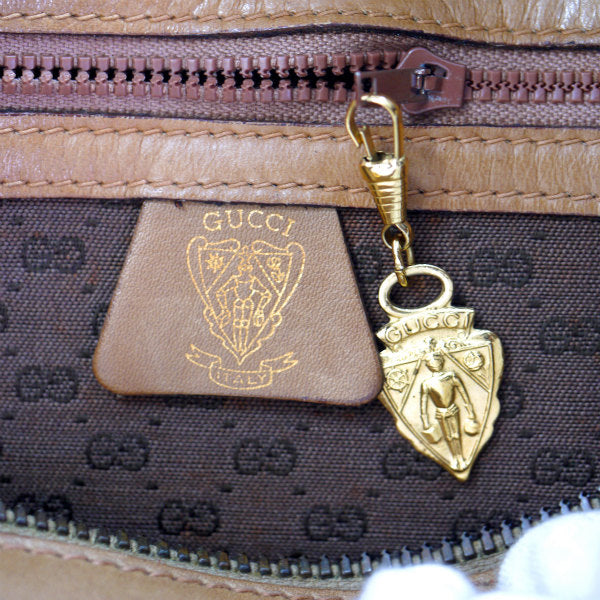 OLD Gucci70ｓマイクロGGブリーフボストン（キャメル）