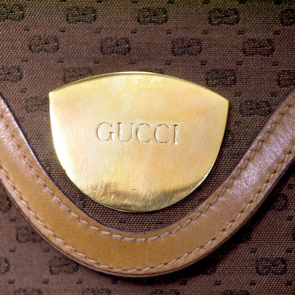 OLD Gucci70ｓマイクロGGブリーフボストン（キャメル）