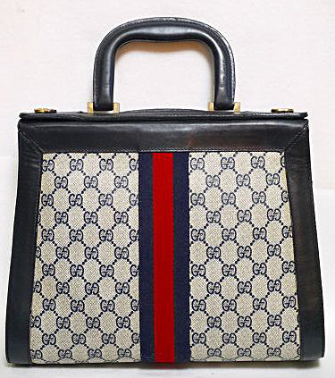 OLD Gucci レトロ！ブリーフバッグ(青)