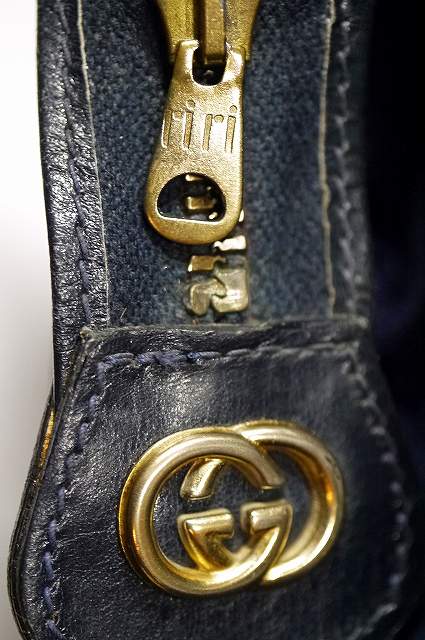 OLD Gucci 大型マイクロGGバッグ(青）