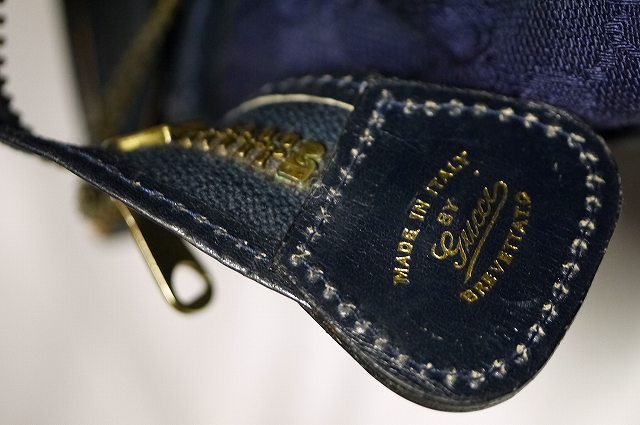 OLD Gucci 大型マイクロGGバッグ(青）