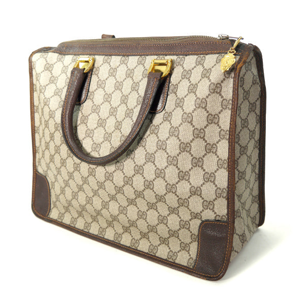 OLD Gucci レトロ!!GG柄スクエアボストン（茶）