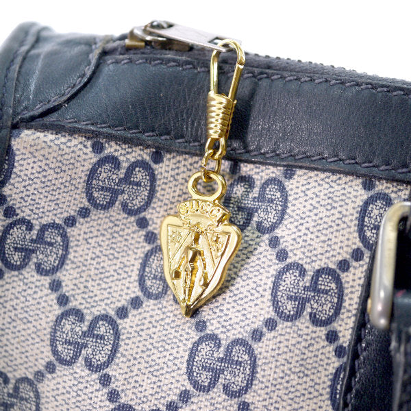 OLD Gucci スクエアミニボストン（青・縦シェリー）