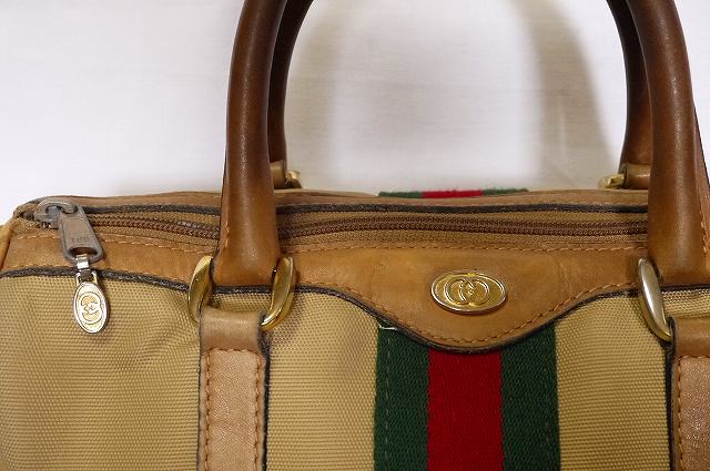 OLD Gucci ＜訳あり＞シェリーミニボストン（ベージュ）