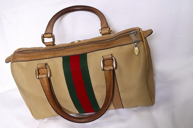 OLD Gucci ＜訳あり＞シェリーミニボストン（ベージュ）