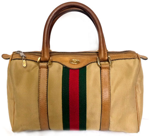 OLD Gucci ＜訳あり＞シェリーミニボストン（ベージュ）