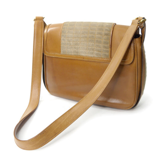 OLD Gucci　異素材MIXキルティングショルダー（キャメル）