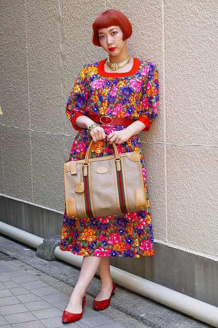 OLD Gucci 角ボストン（シェリー）
