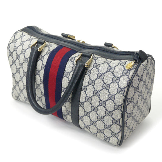 OLD Gucci 定番シェリーボストン（青・中）