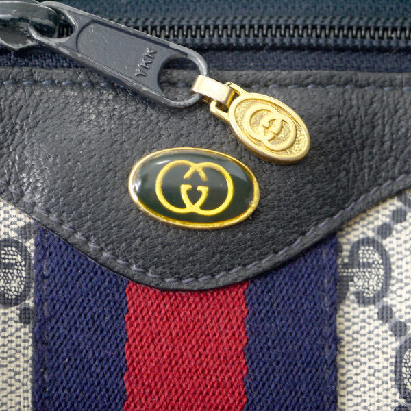 OLD Gucci 定番シェリーボストン（青・中）