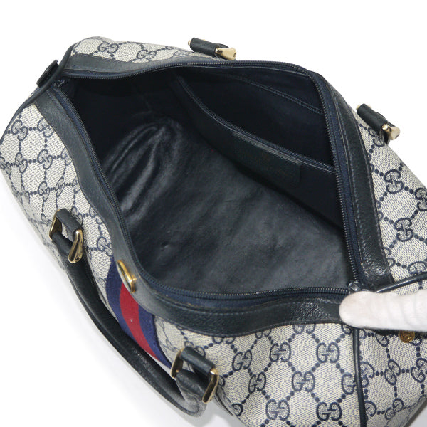 OLD Gucci 定番シェリーボストン（青・中）