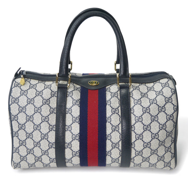 OLD Gucci 定番シェリーボストン（青・中）