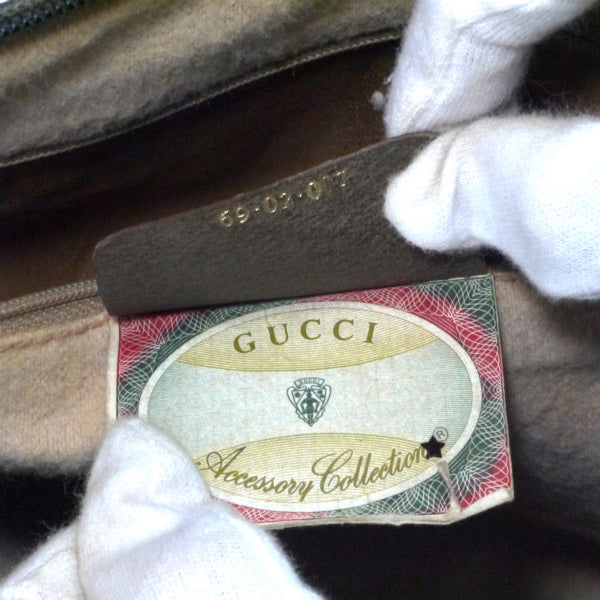OLD Gucci 定番シェリーボストン（茶・中）