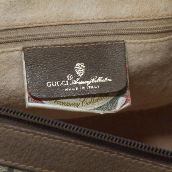 OLD Gucci 定番シェリーボストン（茶・中）