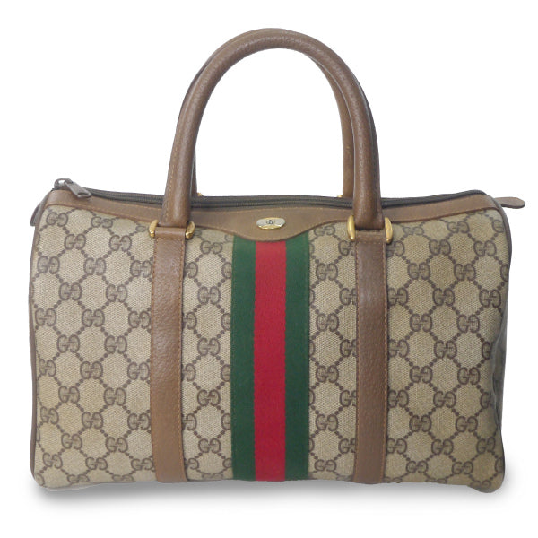 OLD Gucci 定番シェリーボストン（茶・中）