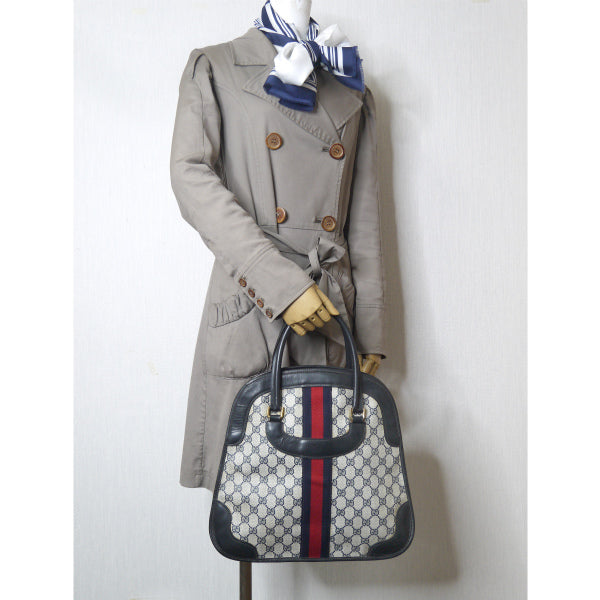 OLD Gucci　おにぎり型シェリーボストン（青）