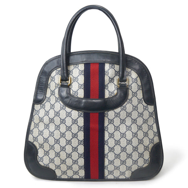 OLD Gucci　おにぎり型シェリーボストン（青）