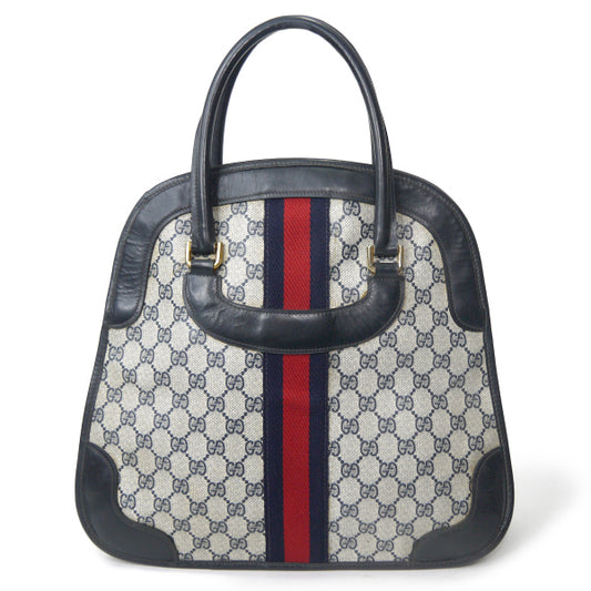 OLD Gucci　おにぎり型シェリーボストン（青）