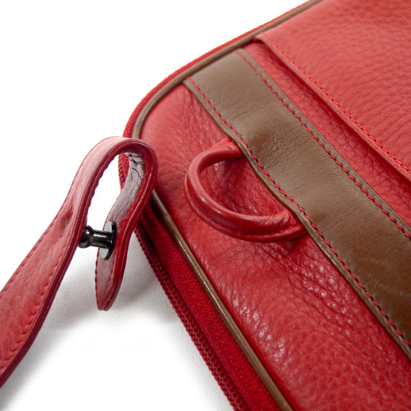 OLD Gucci 型押しレザーA4対応2WAYブリーフバッグ（赤）