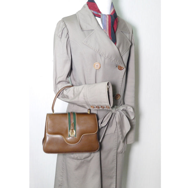 OLD Gucci お宝70ｓ飴色ハンドバッグ