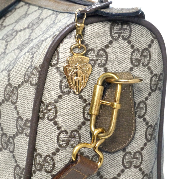 OLD Gucci ショルダー付ミニシェリー ボストン（茶・中）