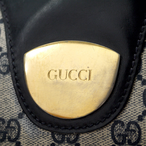 OLD Gucci ショルダー付ミニシェリー ボストン（青・中）