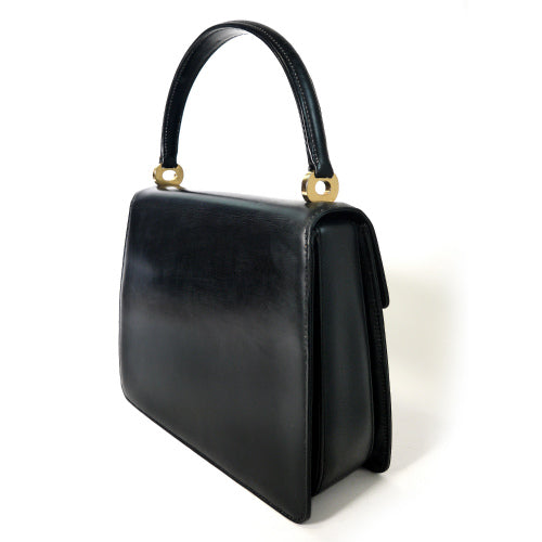 OLD Gucci ラピス付き　ハンドバッグ（黒）