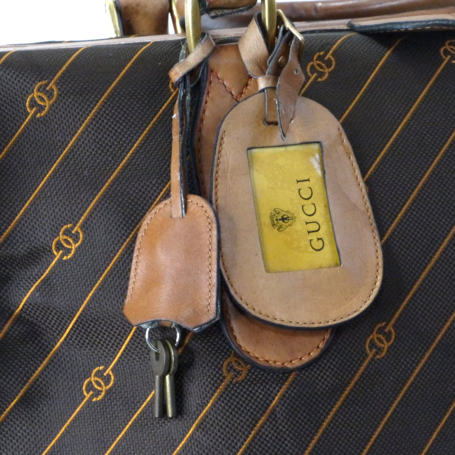 OLD Gucci  激レア！流れ星　大型ボストン(茶)