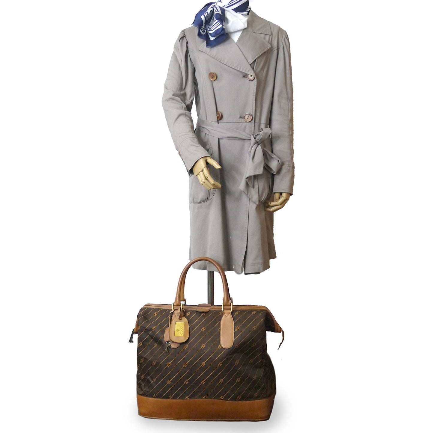 OLD Gucci  激レア！流れ星　大型ボストン(茶)